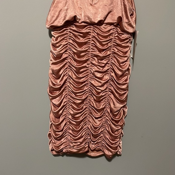 Free People Dark Blush Pink Ruched Sleeveless Dress - Picture 11 of 16